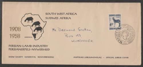 SWA 1958 JUBILEE PERSIAN LAMB INDUSTRY COM COVER WITH LIMITED MARIENTAL D/S