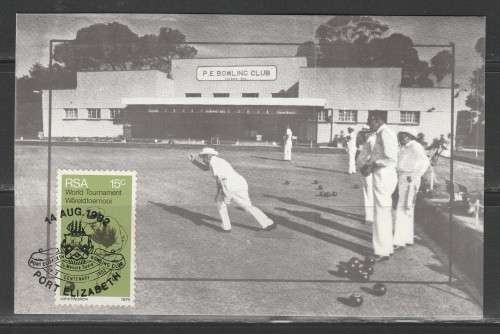 RSA 1982 PE BOWLING CLUB PRIVATE MAXI CARD BY MAXIPHILA