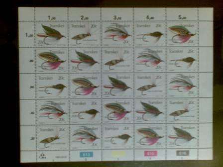 TRANSKEI 1983 FISHING FLIES MINT FULL SHEET