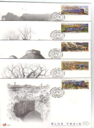 RSA 1997 BLUE TRAIN FDC #6.50 TO 6.54