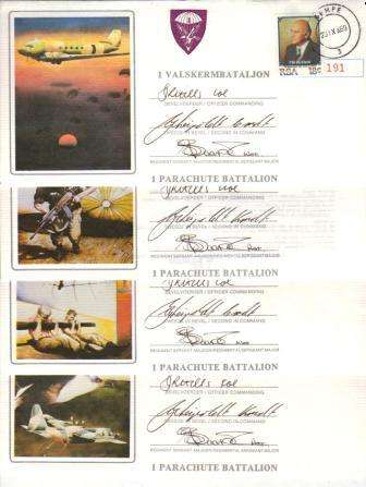 1 PARACHUTE BATTALION SET OF 4 SIGNED COVERS