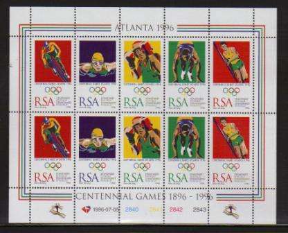 RSA 1996 OLYMPIC GAMES MINT FULL SHEET