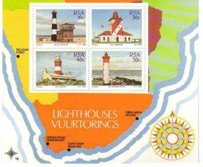 RSA 1988 LIGHTHOUSES MNH MINIATURE SHEET