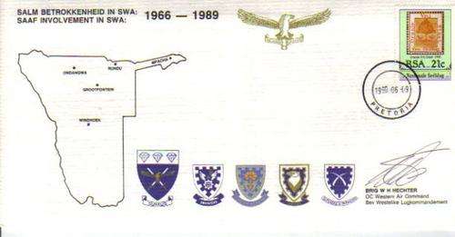 SA AIR FORCE (SAAF) COVER #AF2 SIGNED IN BLACK INK