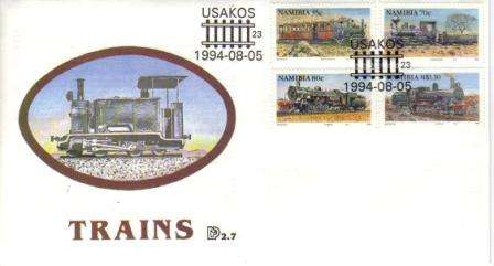 NAMIBIA 1994 STEAM LOCOMOTIVES FDC 2.7