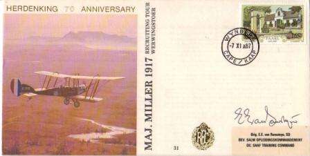 SA AIR FORCE (SAAF) COVER #31 SIGNED AS PER SCAN