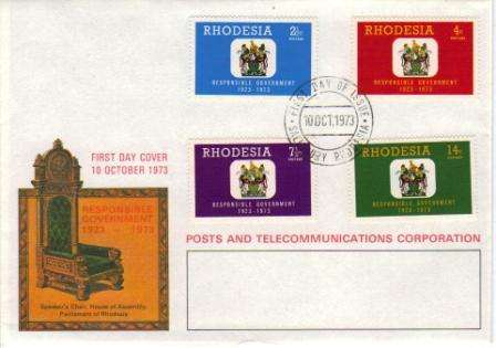 RHODESIA 1973 50TH ANNIV COVER