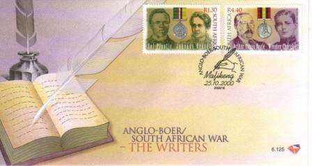 RSA 2000 ANGLO BOER WAR WRITERS FDC 6.125