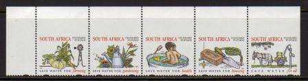 RSA 1997 WATER CONSERVATION MNH IMPERF MARGIN STRIP HSPH