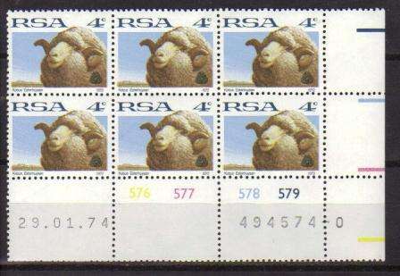 RSA 1ST DEFINITIVES MINT UNHINGED CONTROL BLOCK SACC 329a AS PER SCAN