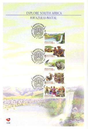 RSA 1998 EXPLORE SA - KWAZULU NATAL FDC #6.90
