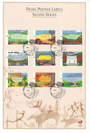 RSA 1998 2ND SERIES FRAMA LABELS FDC #6.91