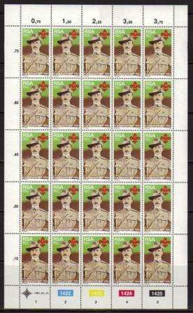 RSA 1983 BOY SCOUTS MNH FULL SHEET