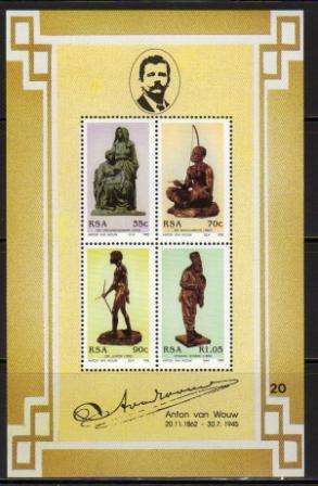 RSA 1992 ANTON VAN WOUW MNH MINIATURE SHEET