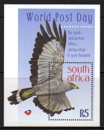 RSA 1998 WORLD POST DAY MNH MINIATURE SHEET