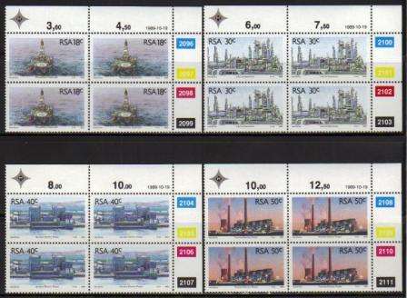 RSA 1989 ENERGY SOURCES SET OF 4 MNH CONTROL BLOCKS