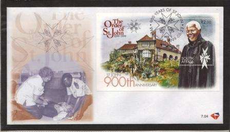 RSA 1999 THE ORDER OF ST JOHN FDC 7.04 (DEPICTING MANDELA)