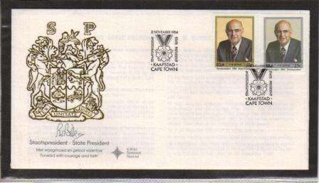 RSA 1984 PRESIDENT PW BOTHA FDC 4.9(a)S