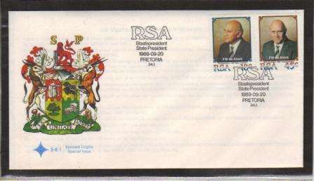 RSA 1989 PRESIDENT FW DE KLERK FDC 5.6.1