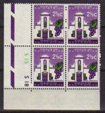 RSA 1ST DEFINITIVES MNH CONTROL BLOCK SACC 201b AS PER SCAN