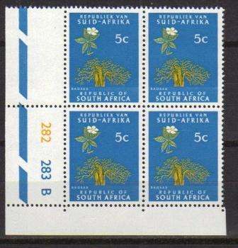 RSA 1ST DEFINITIVES MNH CONTROL BLOCK SACC 267a BLOCK B AS PER SCAN