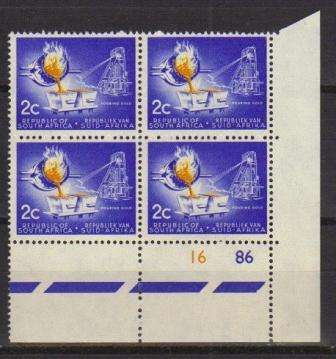 RSA 1ST DEFINITIVE 2c MNH CONTROL BLOCK SACC 200