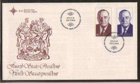 RSA 1978 DR BJ VORSTER FDC 3.10 SPECIAL