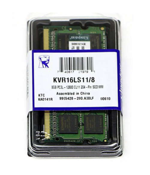 Kingston ValueRAM, 8GB, DDR3L-1600, CL11, SO-DIMM, Dual Voltage