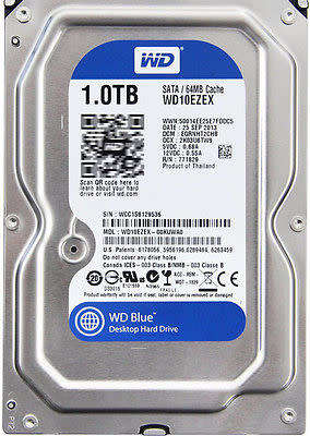 WD BLUE 1.0 TB WD10EZEX SATA / 64MB CACHE DESKTOP HARD DRIVE 3.5'' NEW OEM