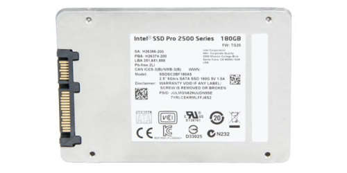 INTEL SSD PRO 2500 / 1500 / 520 SERIES 180GB 2.5''