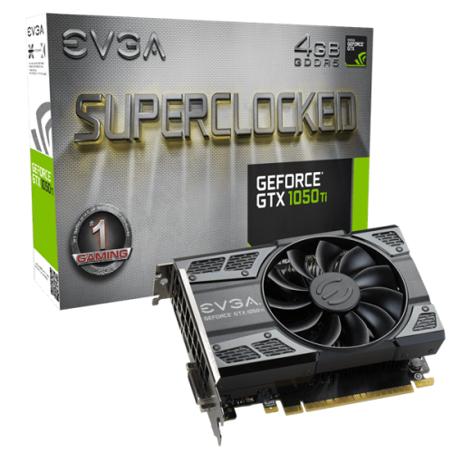 NVIDIA GEFORCE 4GB GDDR5 1050TI SUPERCLOCKED ( USED )