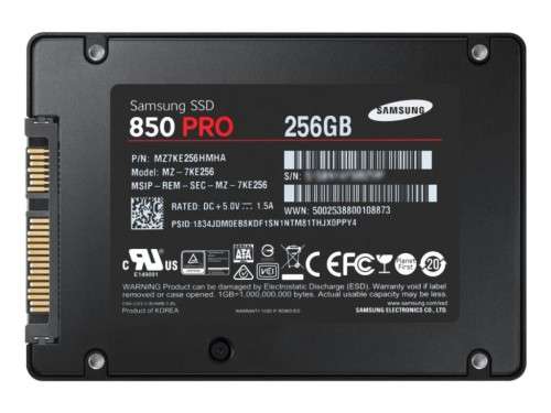 SAMSUNG 850 PRO 256GB SOLID STATE DRIVE 2.5''