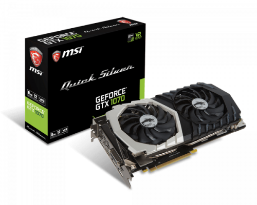 MSI GeFORCE GTX 1070 QUICK SILVER 8G OC GRAPHICS CARD | USED |