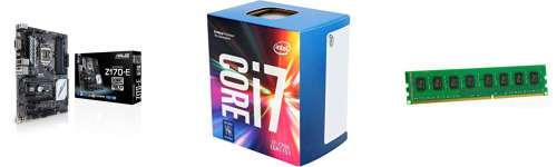 ASUS Z170-E LGA1151 + INTEL I7-7700 DESKTOP PROCESSOR + ADATA / TRANSCEND 8GB DDR4 2666HZ BUNDLE