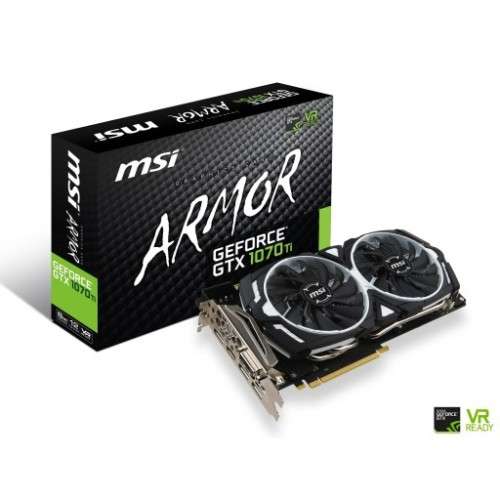 MSI GeFORCE GTX 1070 ARMOR 8G OC 8GB GDDR5 256bit PCI-E 3.0 DESKTOP GRAPHICS CARD .