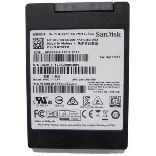 SANDISK X400 SATA 2.5'' 128GB SOLID STATE DRIVE