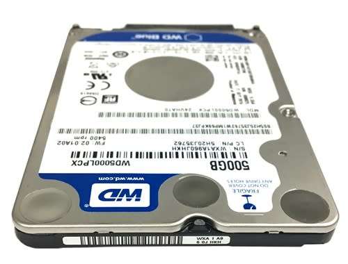WD Blue 500GB SATA 6GB/s Internal 2.5-inch Hard Drive WD5000LPCX