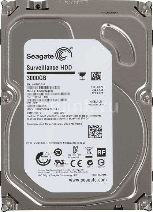 Seagate ST3000VX006 Surveillance 3.5" Internal Hard Drive (3TB)(SATA III)