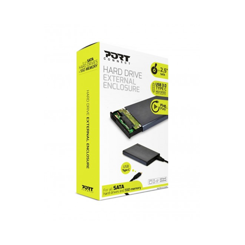 Port connect Hard drive enclosure 2.5'' Usb-c 3.0