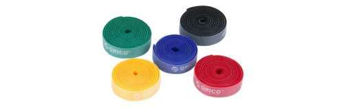 ORICO VELCRO CABLE TIES 5 X 1M PACK MULTI COLOUR