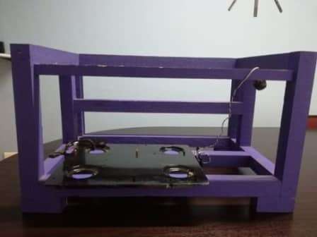 Wooden Mining Rig Frame 6-card  Purple