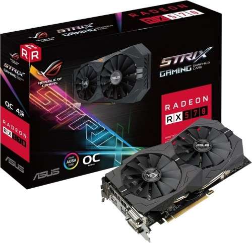Asus Radeon RX 570 ROG-STRIX-RX570-O4G-GAMING OC Edition 4GB GDDR5 256-bit PCI-E 3.0 Desktop Graphic