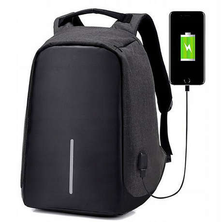 ANT ITHEFT LAPTOP BACKPACK WITH USB OUT - Blue