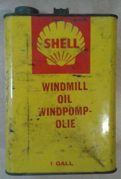 Antique Shell Windpomp olie kan!! VERY VERY RARE!!!