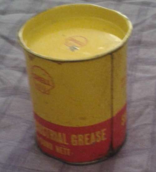 WOW!!! Antique Shell Industrial Grease Can!!!