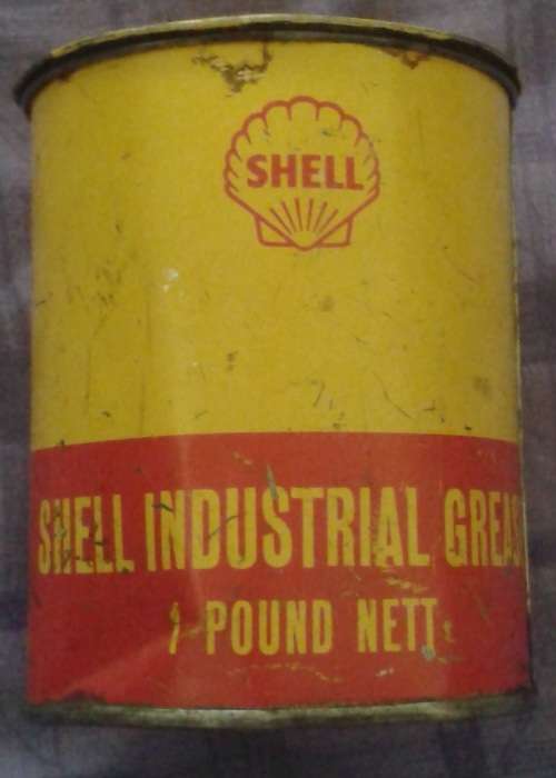 WOW!!! Antique Shell Industrial Grease Can!!!