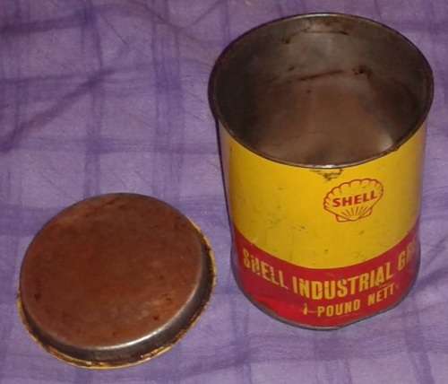 WOW!!! Antique Shell Industrial Grease Can!!!