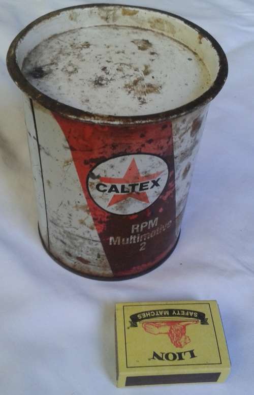 WOW!!! Antique Caltex Water Pump Grease Can!