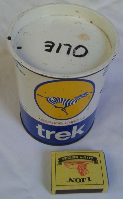 WOW!!! Antique Trek all purpose grease can!!!