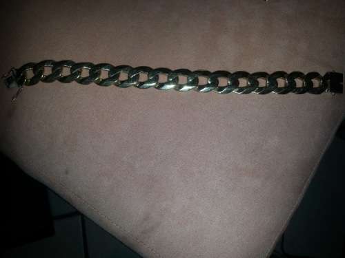 9ct yellow gold heavy mens bracelet